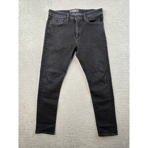 Revtown Jeans Mens 34x32 (Fits 34x31) Black Decade Denim Taper